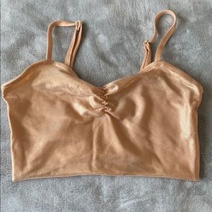 Gold cropped camisole